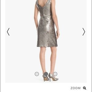 Sleeveless Sequin Shift Dress